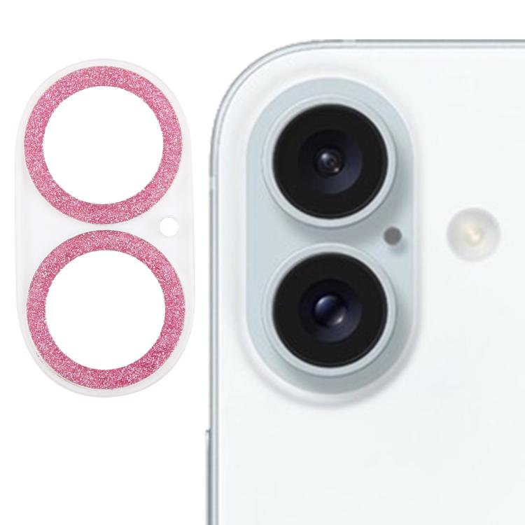Glitter Ring Tempered Glass Camera Lens Film, For iPhone 16 Pro / 16 Pro Max, For iPhone 16 / 16 Plus