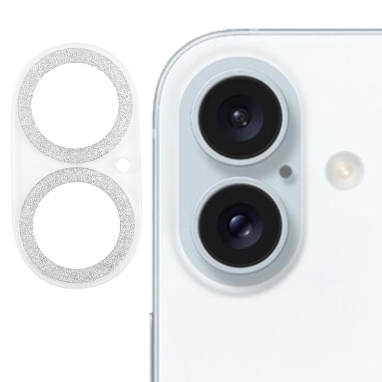 Glitter Ring Tempered Glass Camera Lens Film, For iPhone 16 Pro / 16 Pro Max, For iPhone 16 / 16 Plus