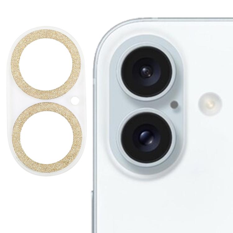 Glitter Ring Tempered Glass Camera Lens Film, For iPhone 16 Pro / 16 Pro Max, For iPhone 16 / 16 Plus