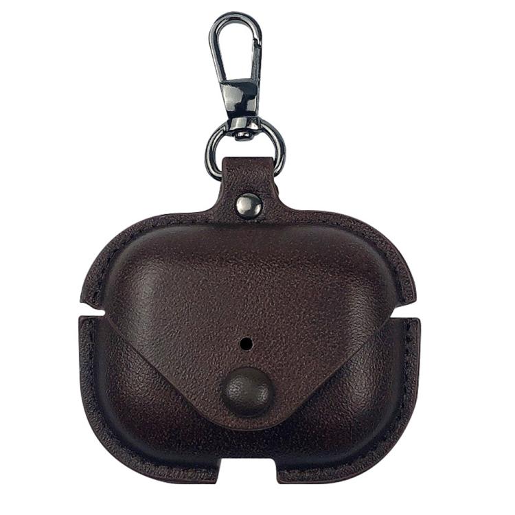 Business Leather Earphone Protective Case with Hook, For AirPods Pro 3, For AirPods 4