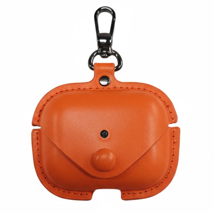 Business Leather Earphone Protective Case with Hook, For AirPods Pro 3, For AirPods 4