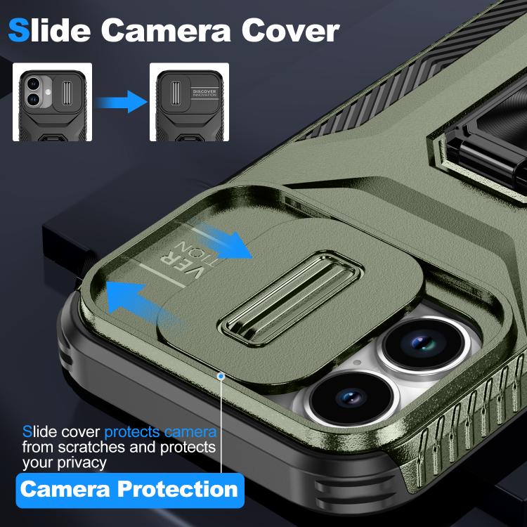 Sliding Camshield Holder Phone Case, For iPhone 17 Air, For iPhone 16e, For iPhone 16 Pro Max