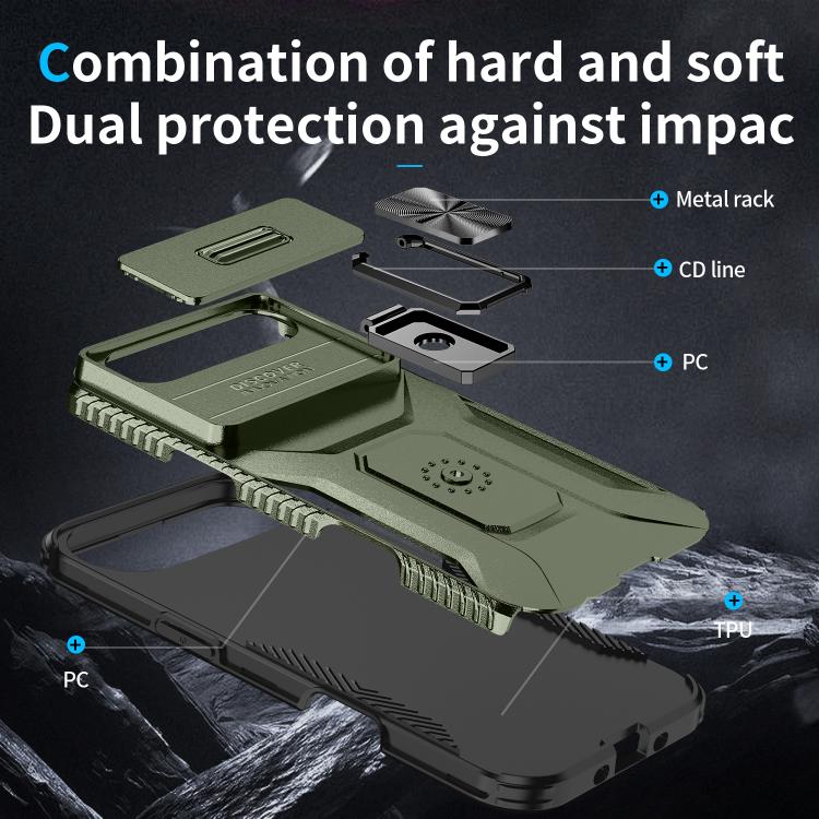 Sliding Camshield Holder Phone Case, For iPhone 16 Pro, For iPhone 16 Plus, For iPhone 16