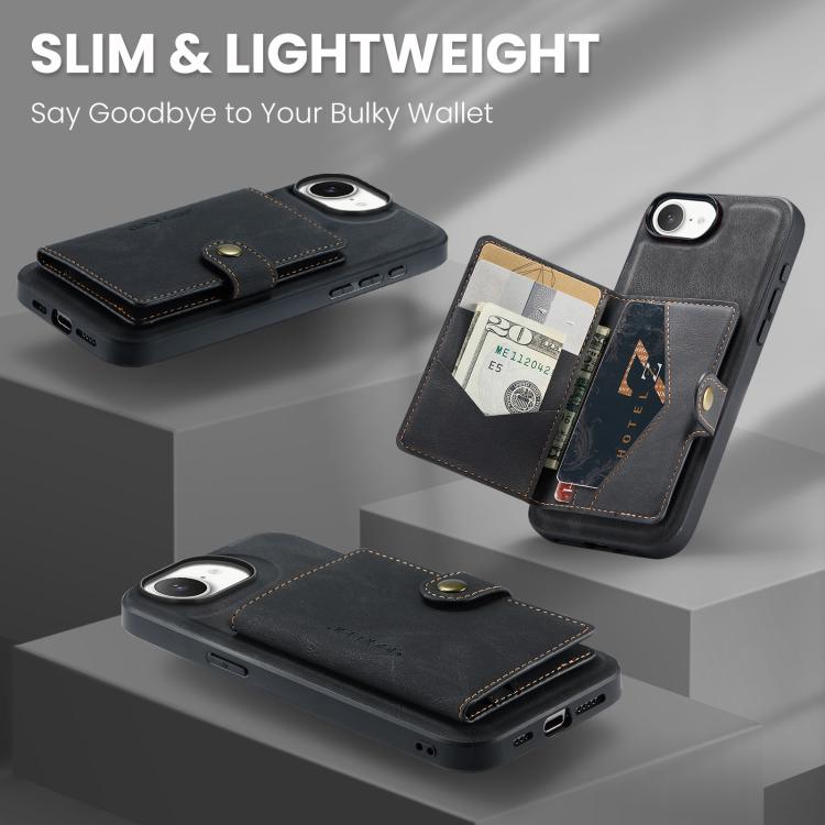 JEEHOOD J01 Retro Magnetic Detachable Wallet Phone Case