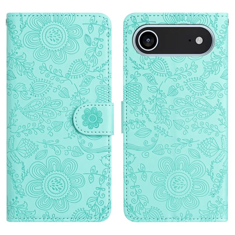 Floral Embossed Pattern Leather Phone Case, For iPhone 16e, For iPhone 16 Pro Max, For iPhone 16 Pro, For iPhone 16 Plus
