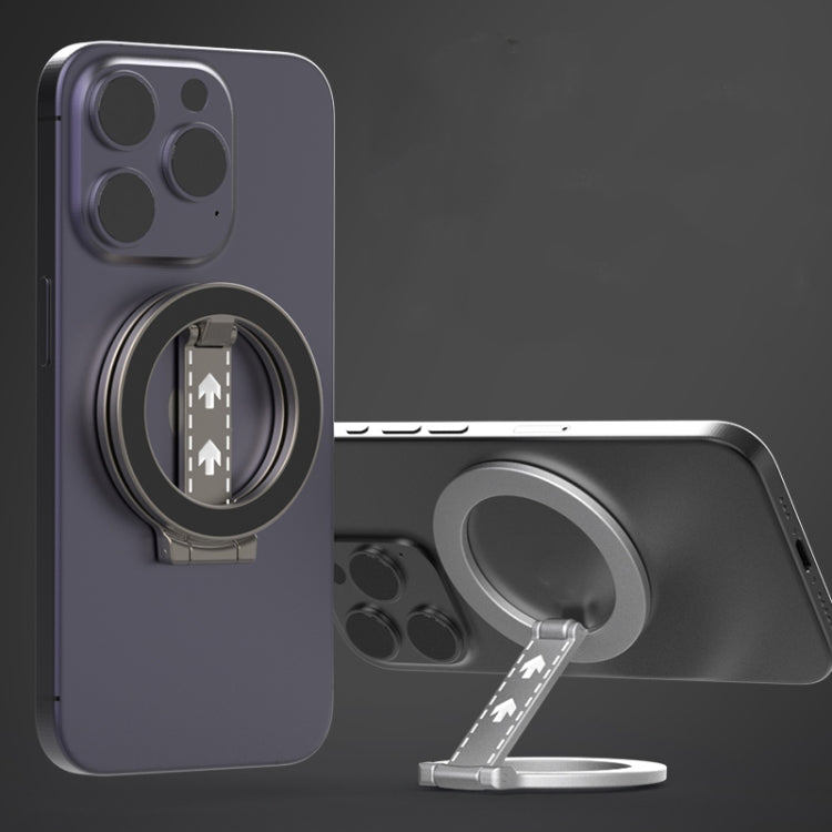 Z-shaped Double-sided Magnetic MagSafe Foldable Ring Phone Holder with Pattern, with Pattern