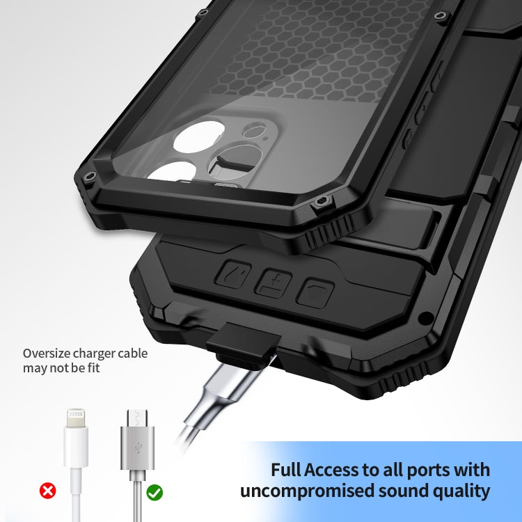 R-JUST Life Waterproof Dustproof Shockproof Holder Phone Case, For iPhone 16 Plus, For iPhone 15 Pro Max, For iPhone 15 Plus