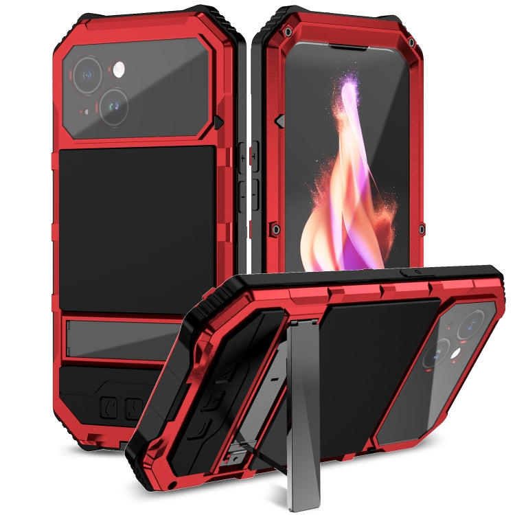 R-JUST Life Waterproof Dustproof Shockproof Holder Phone Case, For iPhone 16 Plus, For iPhone 15 Pro Max, For iPhone 15 Plus
