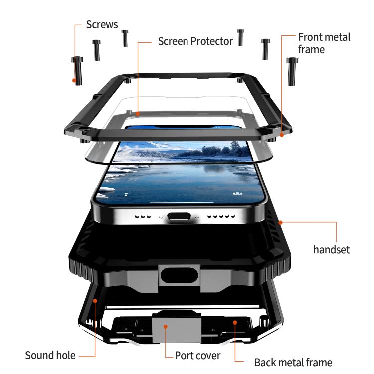 R-JUST Life Waterproof Dustproof Shockproof Holder Phone Case