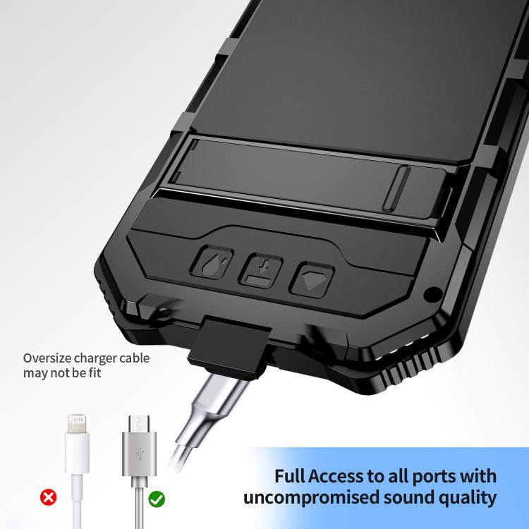 R-JUST Life Waterproof Dustproof Shockproof Holder Phone Case