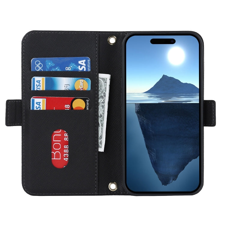 Cross Texture Crossbody Lanyard Leather Phone Case, For iPhone 15 Pro Max, For iPhone 15 Pro, For iPhone 15 Plus, For iPhone 15