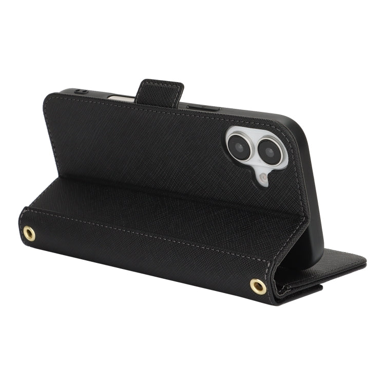 Cross Texture Crossbody Lanyard Leather Phone Case, For iPhone 15 Pro Max, For iPhone 15 Pro, For iPhone 15 Plus, For iPhone 15