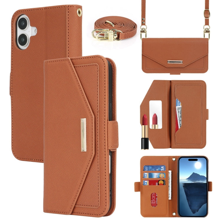 Cross Texture Crossbody Lanyard Leather Phone Case, For iPhone 15 Pro Max, For iPhone 15 Pro, For iPhone 15 Plus, For iPhone 15