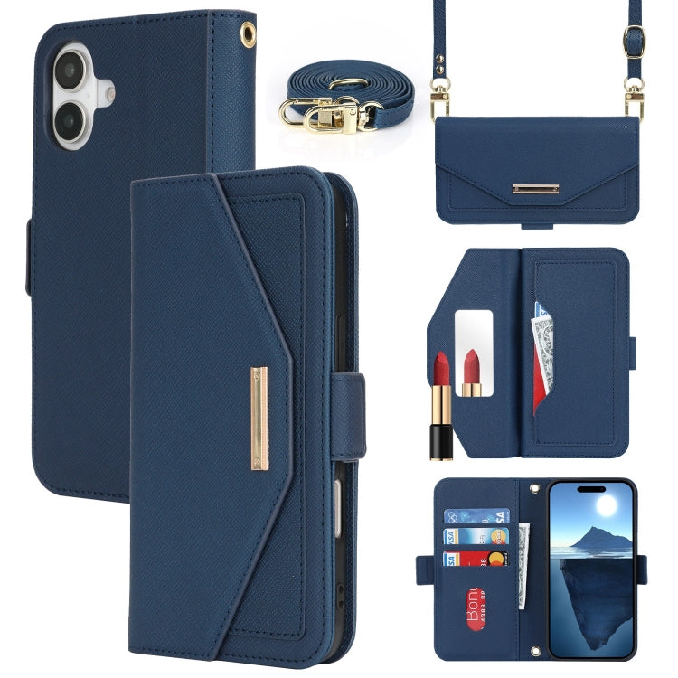 Cross Texture Crossbody Lanyard Leather Phone Case, For iPhone 15 Pro Max, For iPhone 15 Pro, For iPhone 15 Plus, For iPhone 15