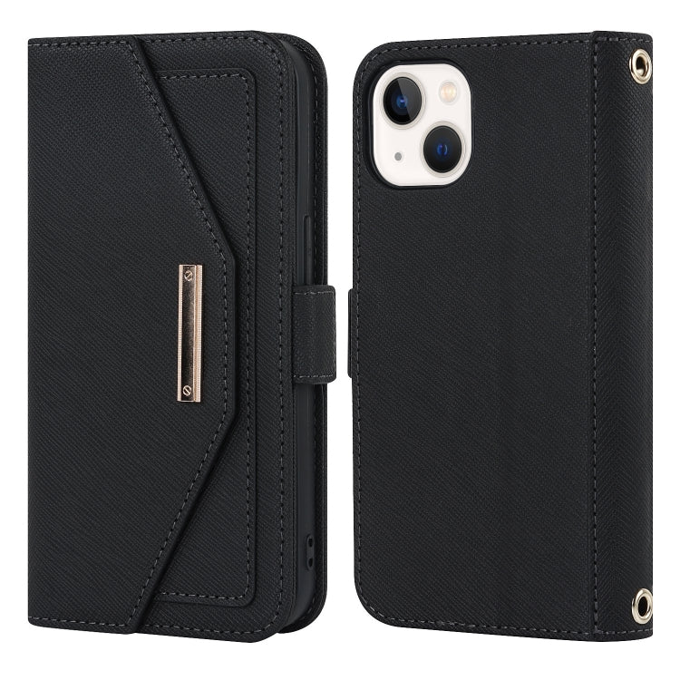 Cross Texture Crossbody Lanyard Leather Phone Case, For iPhone 15 Plus, For iPhone 15