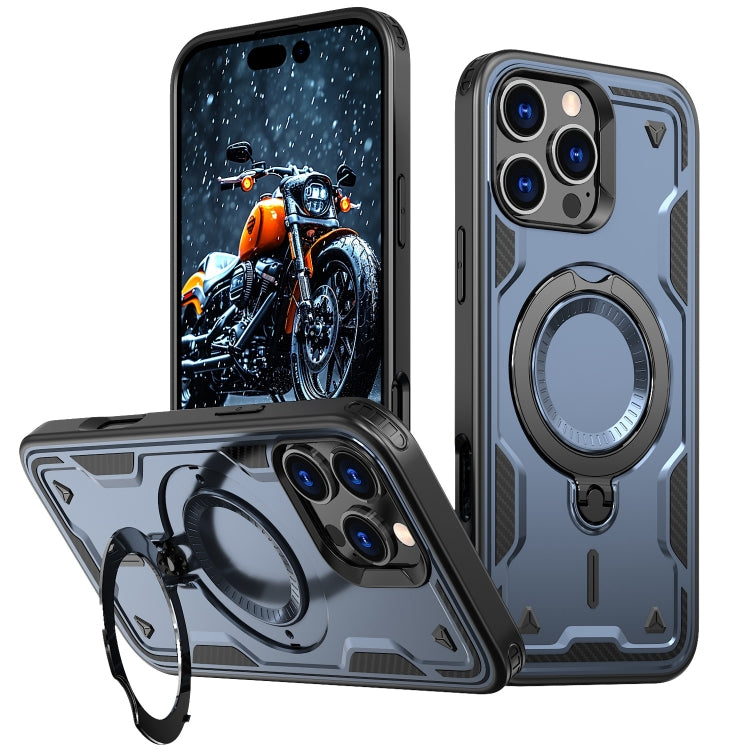 PC Hybrid TPU Armor MagSafe Ring Holder Phone Case, For iPhone 16 Pro Max, For iPhone 16 Pro, For iPhone 16 Plus