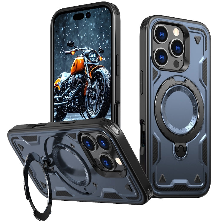 PC Hybrid TPU Armor MagSafe Ring Holder Phone Case, For iPhone 16 Pro Max, For iPhone 16 Pro, For iPhone 16 Plus