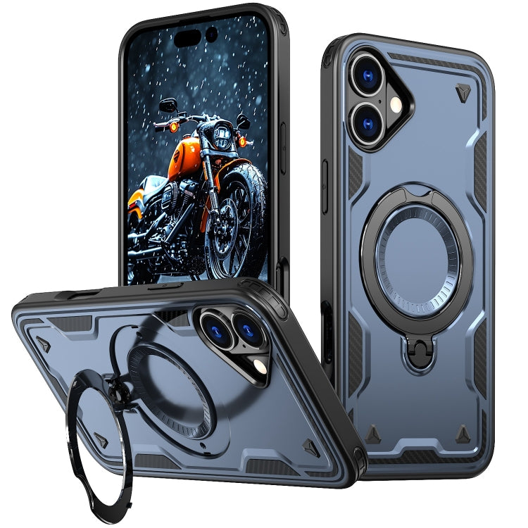 PC Hybrid TPU Armor MagSafe Ring Holder Phone Case, For iPhone 16