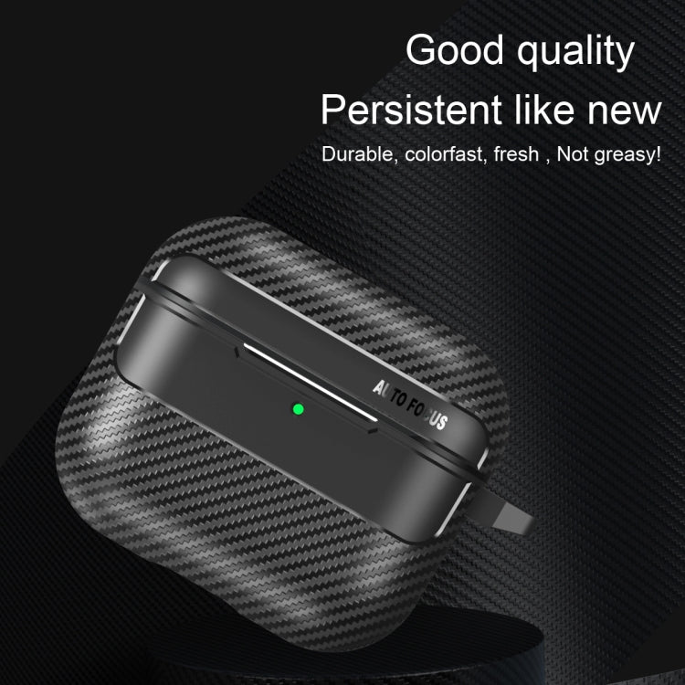 Carbon Fiber Texture Bluetooth Earphone Protective Case, For AirPods 4