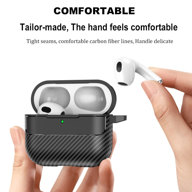 Carbon Fiber Texture Bluetooth Earphone Protective Case, For AirPods 4