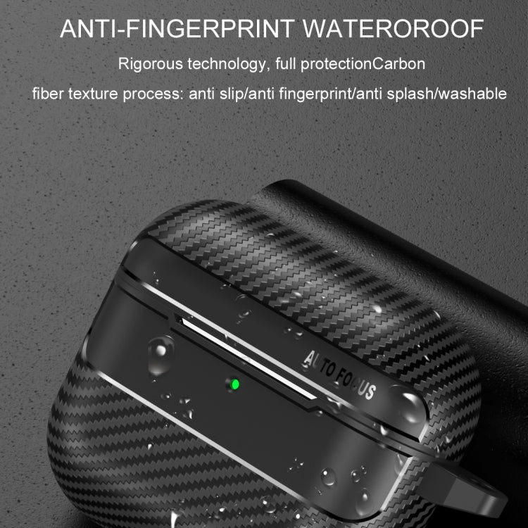 Carbon Fiber Texture Bluetooth Earphone Protective Case, For AirPods 4