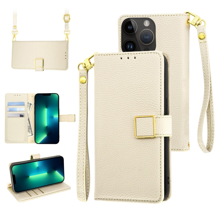 Crossbody Litchi Texture Square Buckle Leather Phone Case, For iPhone 13 Pro Max, For iPhone 13 Pro, For iPhone 13