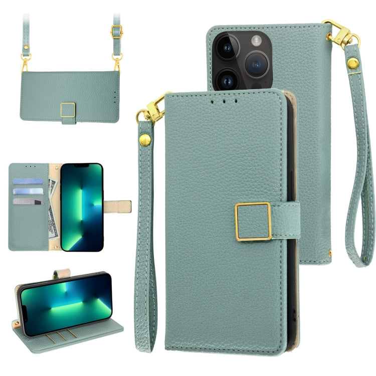 Crossbody Litchi Texture Square Buckle Leather Phone Case, For iPhone 13 Pro Max, For iPhone 13 Pro, For iPhone 13