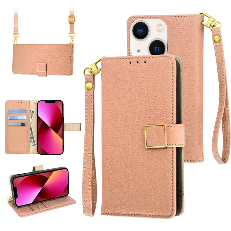 Crossbody Litchi Texture Square Buckle Leather Phone Case, For iPhone 13 Pro Max, For iPhone 13 Pro, For iPhone 13