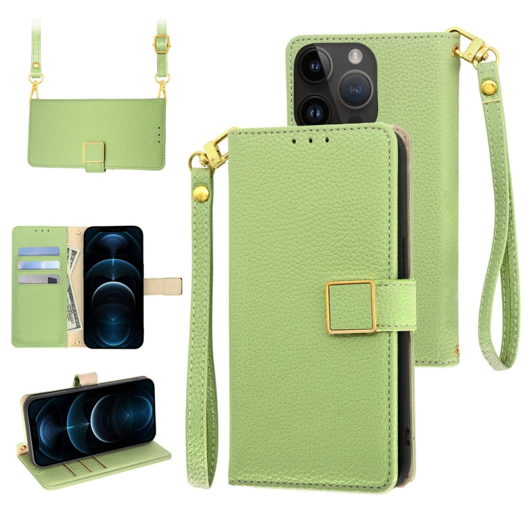 Crossbody Litchi Texture Square Buckle Leather Phone Case, For iPhone 13 mini, For iPhone 12 / 12 Pro, For iPhone 12 Pro Max