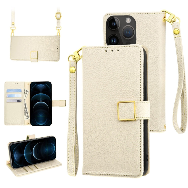 Crossbody Litchi Texture Square Buckle Leather Phone Case, For iPhone 13 mini, For iPhone 12 / 12 Pro, For iPhone 12 Pro Max