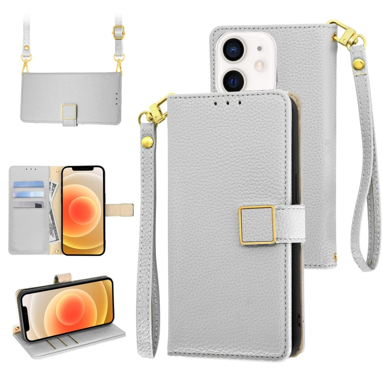 Crossbody Litchi Texture Square Buckle Leather Phone Case, For iPhone 12 mini, For iPhone 11 Pro Max, For iPhone 11