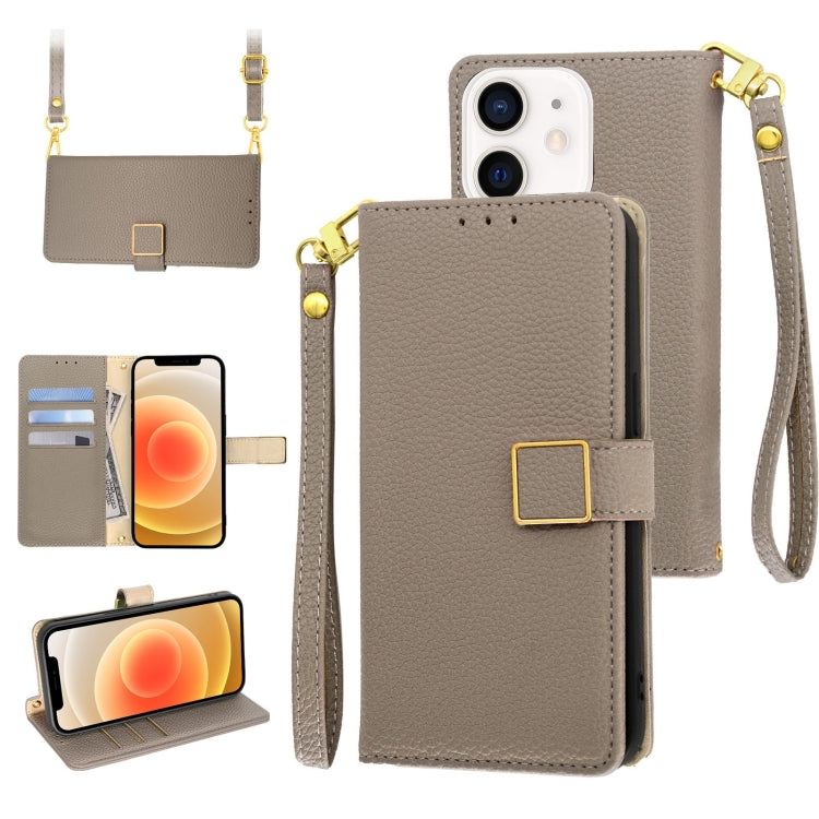 Crossbody Litchi Texture Square Buckle Leather Phone Case, For iPhone 12 mini, For iPhone 11 Pro Max, For iPhone 11
