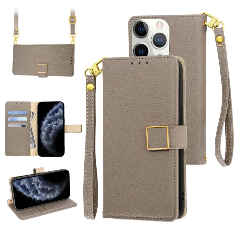 Crossbody Litchi Texture Square Buckle Leather Phone Case, For iPhone 12 mini, For iPhone 11 Pro Max, For iPhone 11