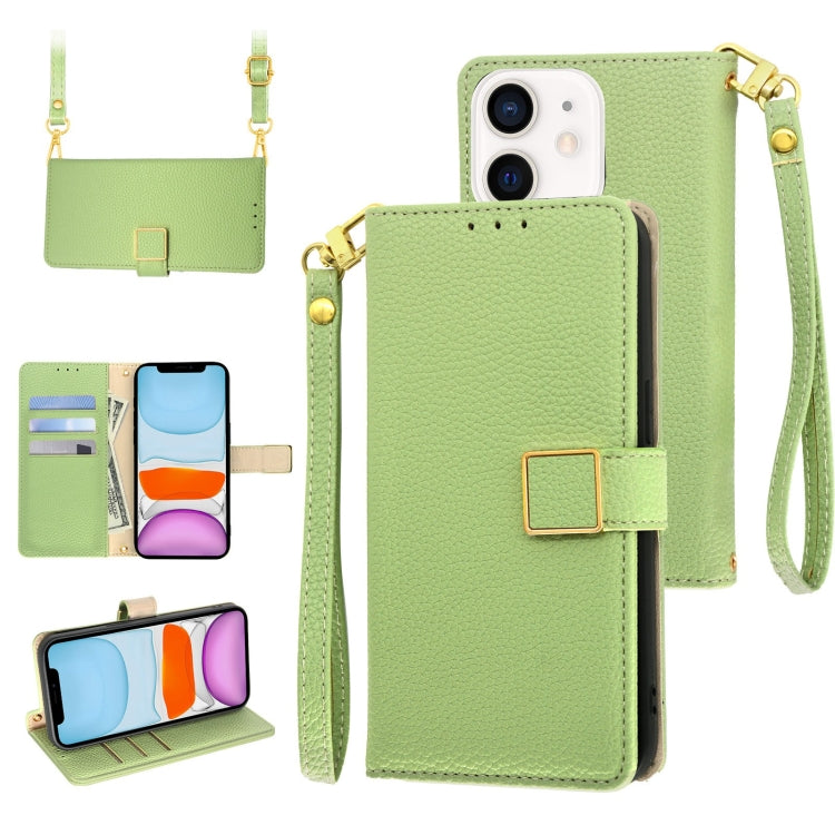 Crossbody Litchi Texture Square Buckle Leather Phone Case, For iPhone 12 mini, For iPhone 11 Pro Max, For iPhone 11