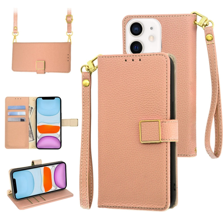 Crossbody Litchi Texture Square Buckle Leather Phone Case, For iPhone 12 mini, For iPhone 11 Pro Max, For iPhone 11