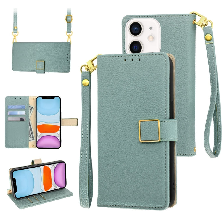 Crossbody Litchi Texture Square Buckle Leather Phone Case, For iPhone 12 mini, For iPhone 11 Pro Max, For iPhone 11