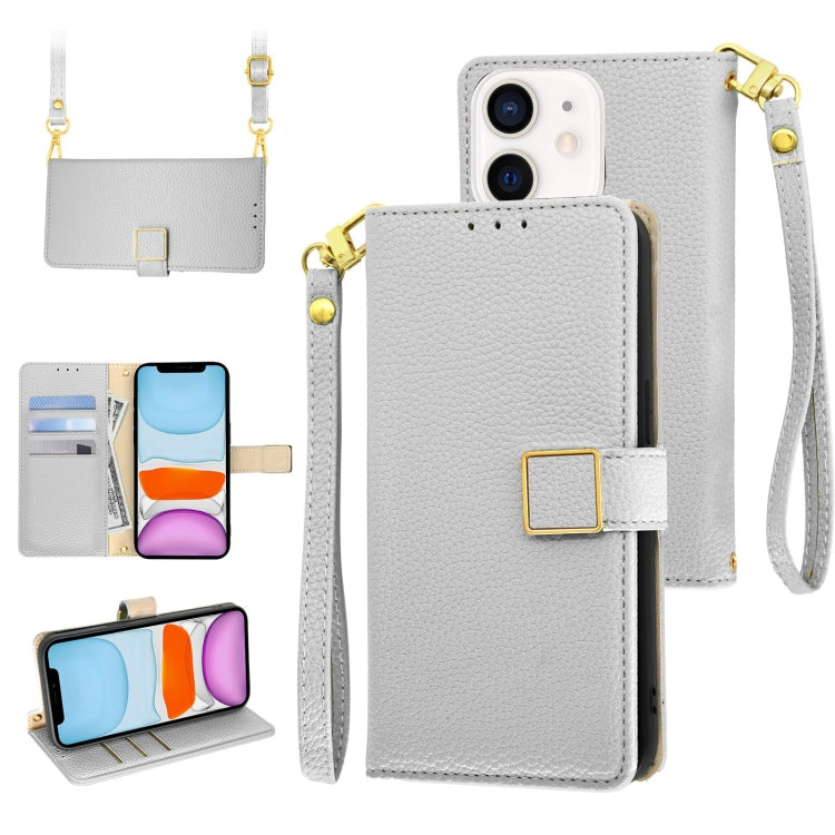 Crossbody Litchi Texture Square Buckle Leather Phone Case, For iPhone 12 mini, For iPhone 11 Pro Max, For iPhone 11