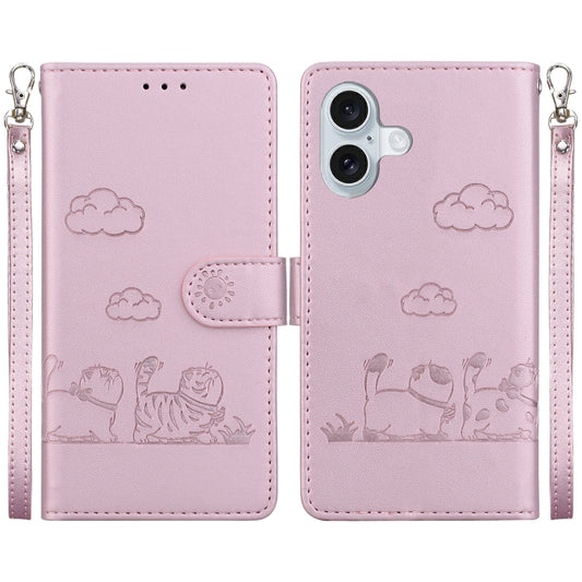 Cute Cats RFID Leather Phone Case, For iPhone 16, For iPhone 15 Pro Max, For iPhone 15 Pro, For iPhone 15 Plus