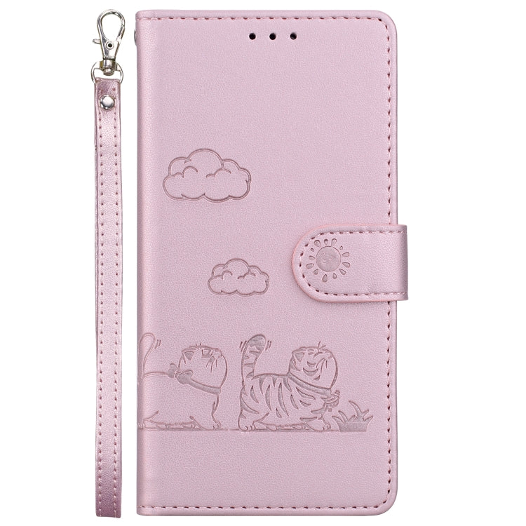 Cute Cats RFID Leather Phone Case, For iPhone 16, For iPhone 15 Pro Max, For iPhone 15 Pro, For iPhone 15 Plus