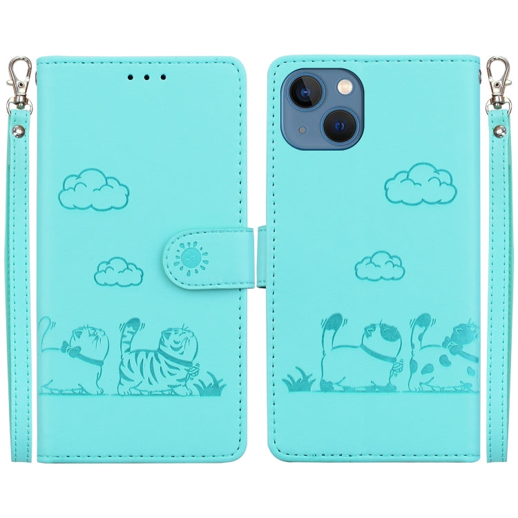 Cute Cats RFID Leather Phone Case, For iPhone 16, For iPhone 15 Pro Max, For iPhone 15 Pro, For iPhone 15 Plus