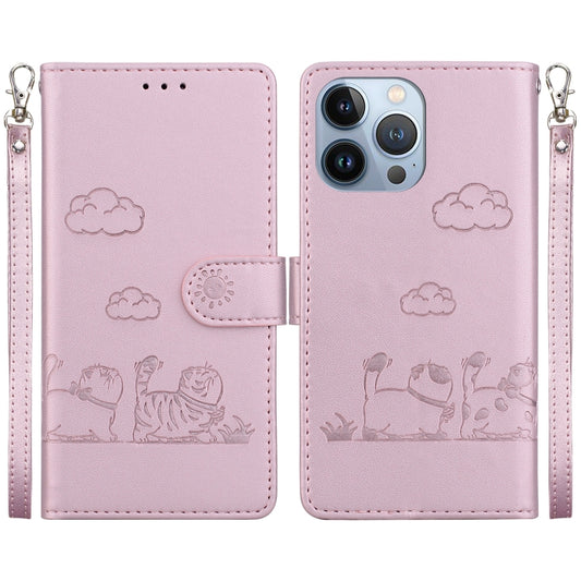 Cute Cats RFID Leather Phone Case, For iPhone 14 Pro Max, For iPhone 7 / 8 / SE 2022, For iPhone 13 Pro Max, For iPhone 13 Pro