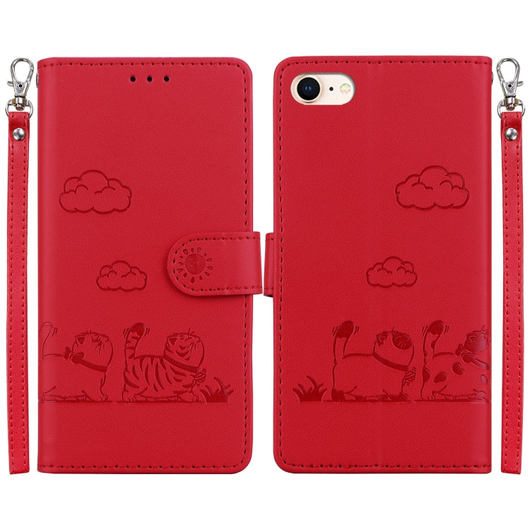 Cute Cats RFID Leather Phone Case, For iPhone 14 Pro Max, For iPhone 7 / 8 / SE 2022, For iPhone 13 Pro Max, For iPhone 13 Pro