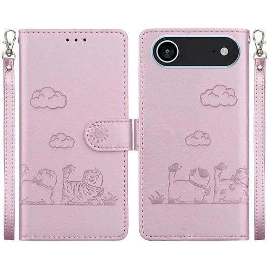 Cute Cats RFID Leather Phone Case, For iPhone Air, For iPhone 16 Pro Max, For iPhone 16 Pro, For iPhone 16 Plus