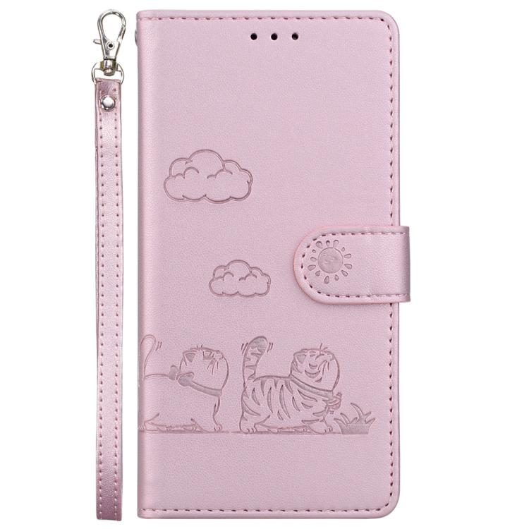 Cute Cats RFID Leather Phone Case, For iPhone Air, For iPhone 16 Pro Max, For iPhone 16 Pro, For iPhone 16 Plus