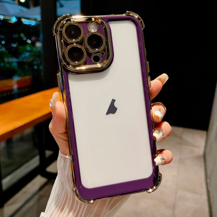 Dual-color Plating Space PC Hybrid TPU Phone Case, For iPhone 14 Plus, For iPhone 14, For iPhone 14 Pro, For iPhone 14 Pro Max