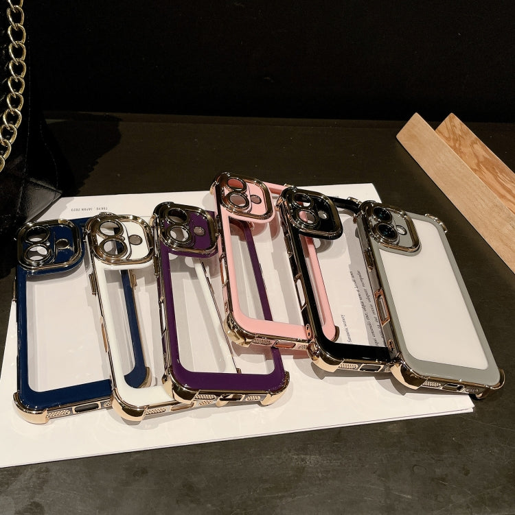 Dual-color Plating Space PC Hybrid TPU Phone Case, For iPhone 14 Plus, For iPhone 14, For iPhone 14 Pro, For iPhone 14 Pro Max