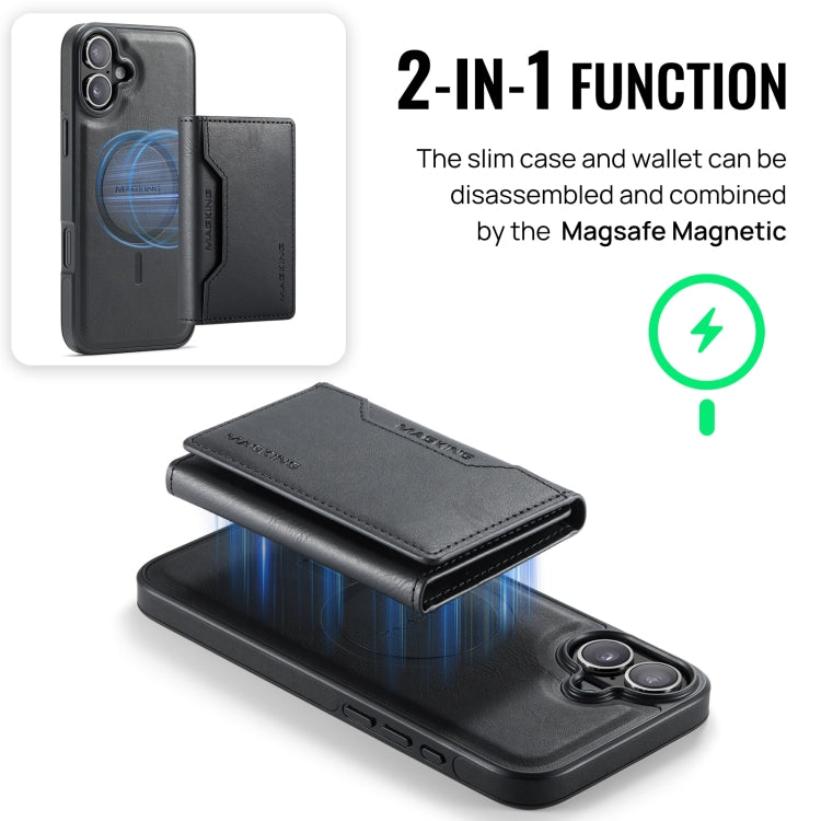 MAGKING K2 Series MagSafe RFID Card Bag Detachable Phone Case, For iPhone 16, For iPhone 15 Pro Max, For iPhone 15 Pro, For iPhone 14 Plus