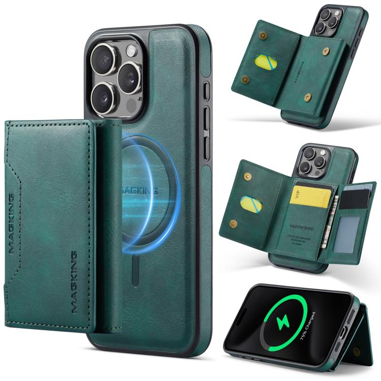 MAGKING K2 Series MagSafe RFID Card Bag Detachable Phone Case, For iPhone 16, For iPhone 15 Pro Max, For iPhone 15 Pro, For iPhone 14 Plus