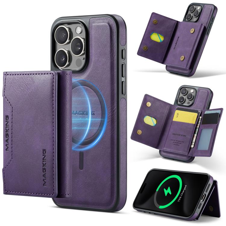 MAGKING K2 Series MagSafe RFID Card Bag Detachable Phone Case, For iPhone 16, For iPhone 15 Pro Max, For iPhone 15 Pro, For iPhone 14 Plus