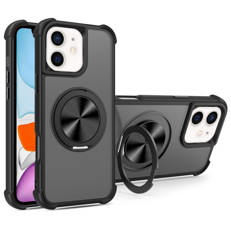 CD Texture 360 Degree Rotating Holder MagSafe Phone Case, For iPhone 13 Pro, For iPhone 12 / 12 Pro, For iPhone 12 Pro Max, For iPhone 11